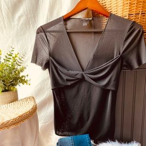 1990’s Vintage Vivienne Tam (semi) Sheer Mesh Top